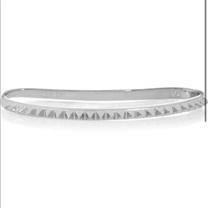 Eddie Borgo Silver-Plated Hand Cuff, Pyramid Studs